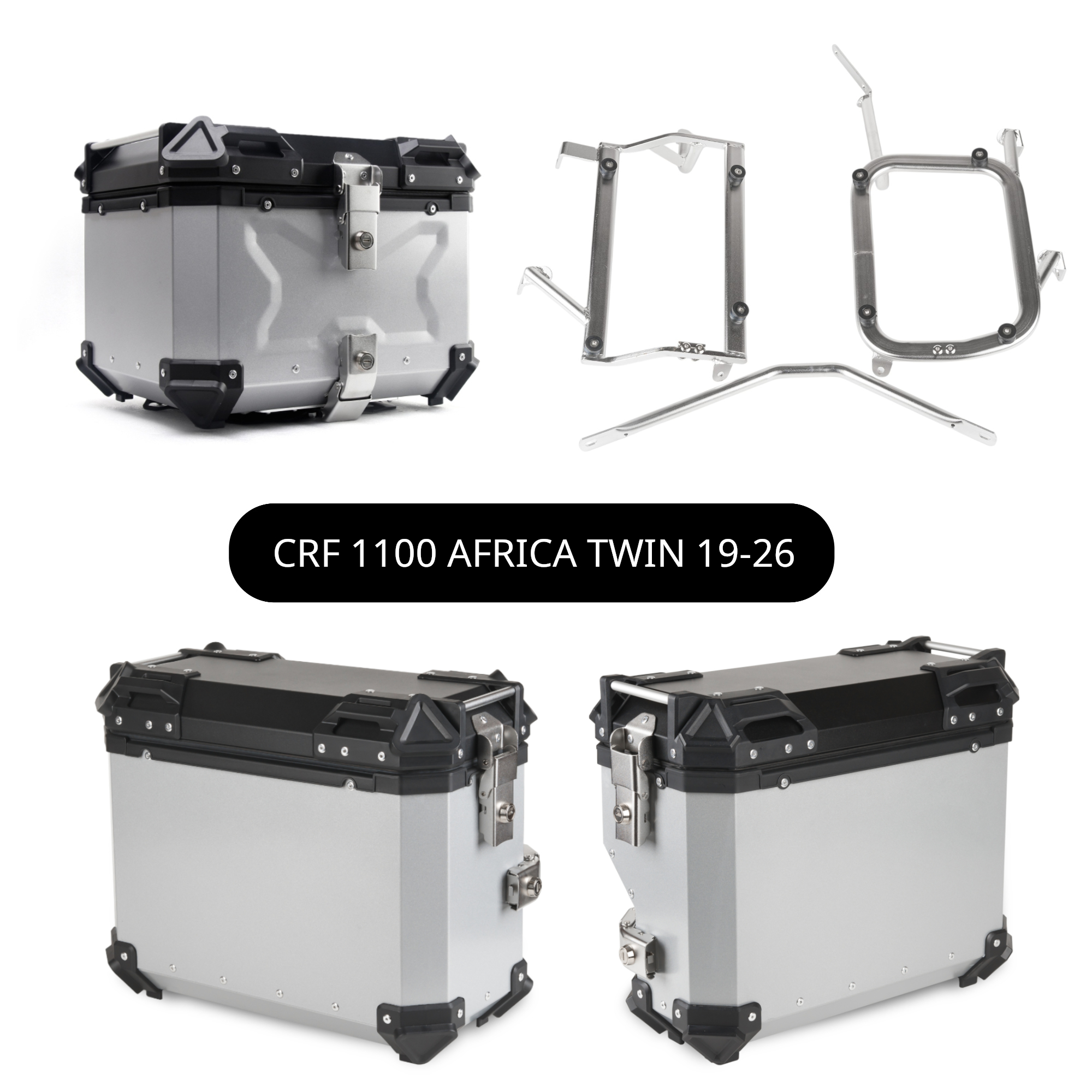 Kufřík Kufry Hliníkové Rámy Honda Crf 1100 Africa Twin 19-26 Sada TopX