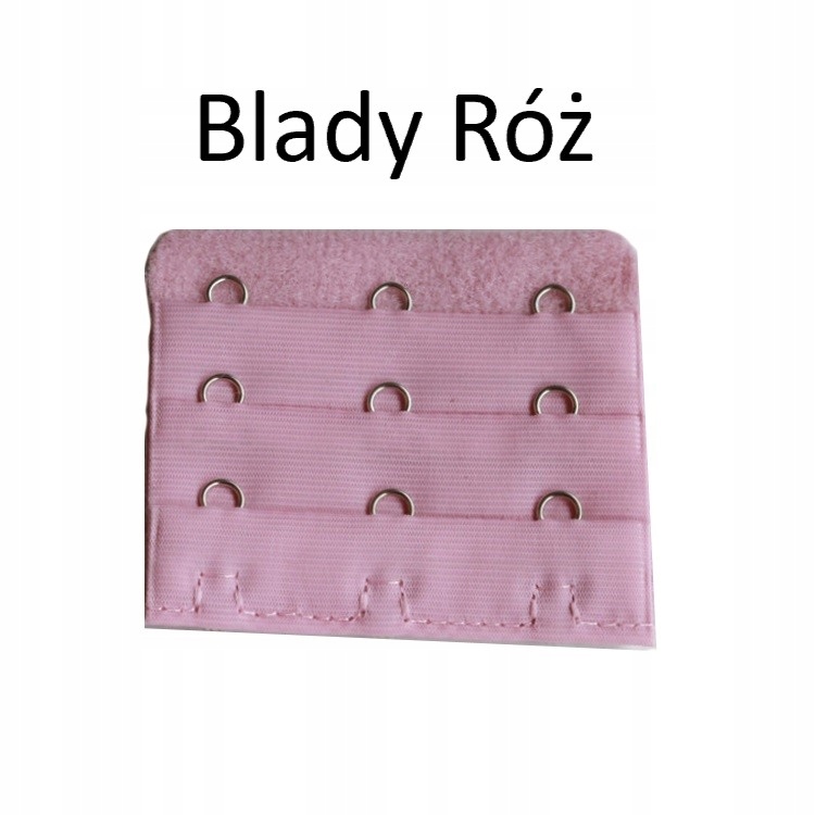 

Przedłużka do biustonosza 3x3 haftki Blady róż