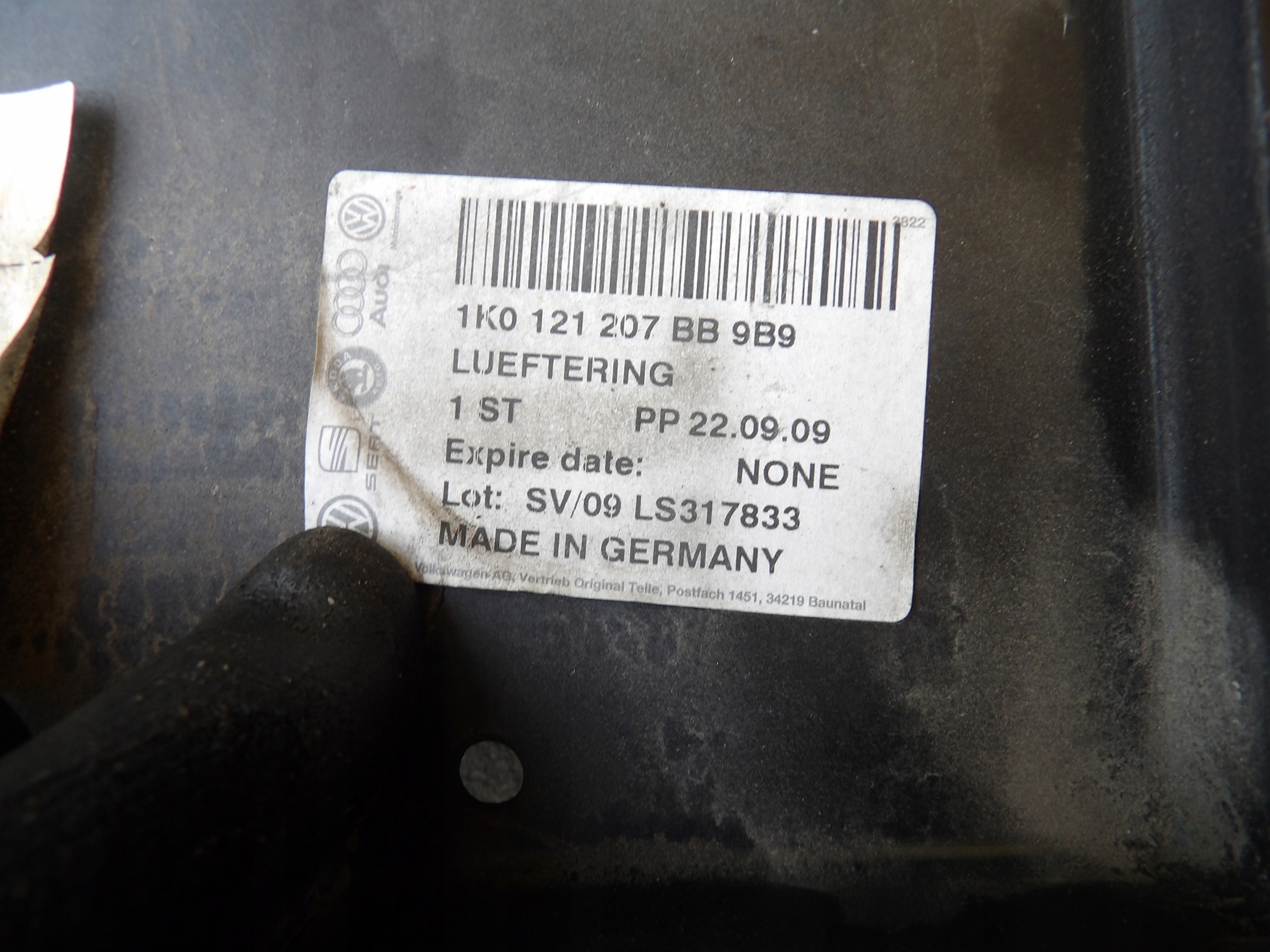VW Golf VI 1,4 TSI ventilátor chladiče