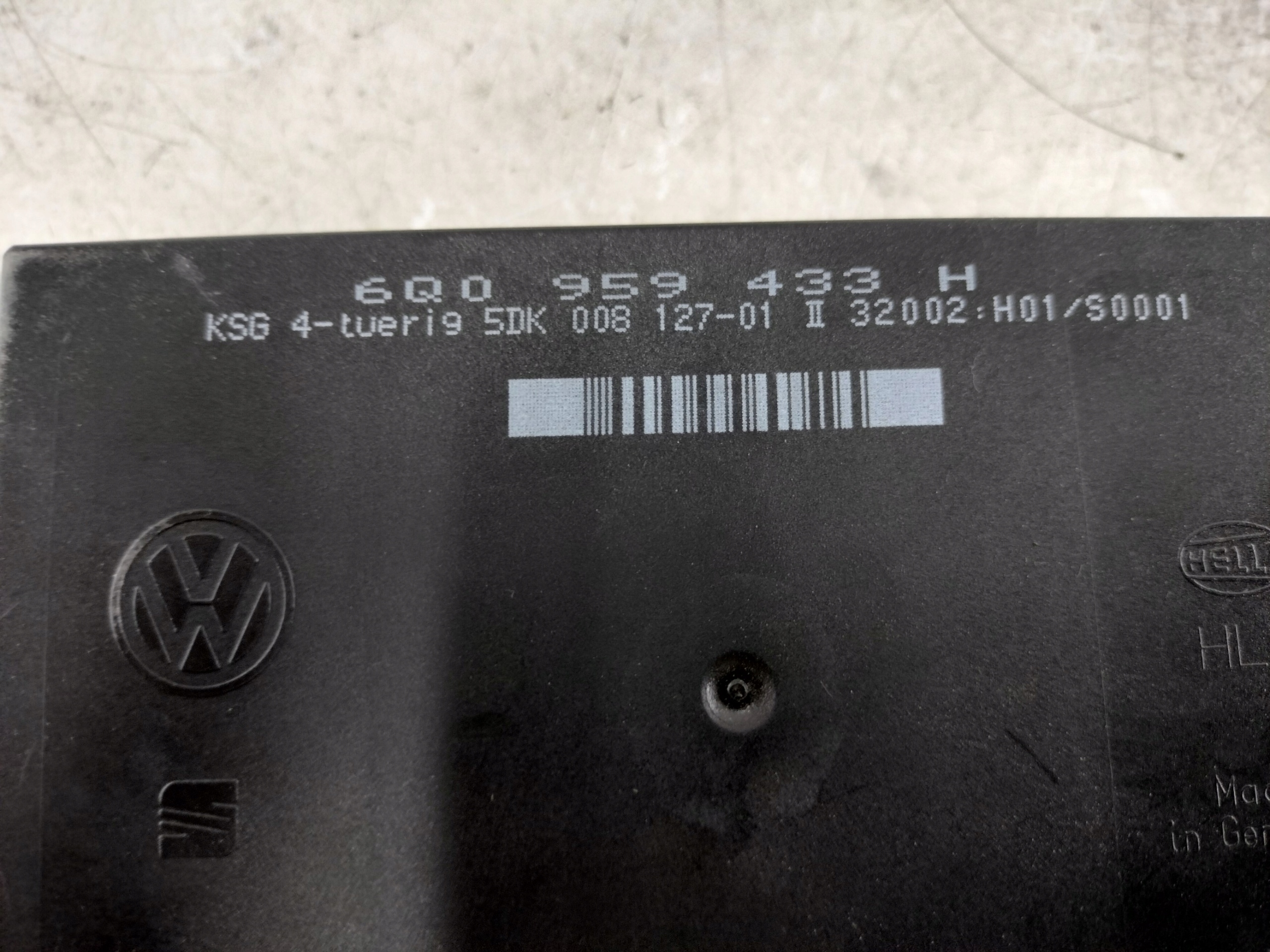module control unit KOMFORTU 6Q0959433H VW SEAT SKODA