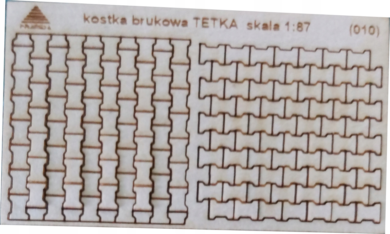 

kostka brukowa Tetka skala H0 1:87 (010)
