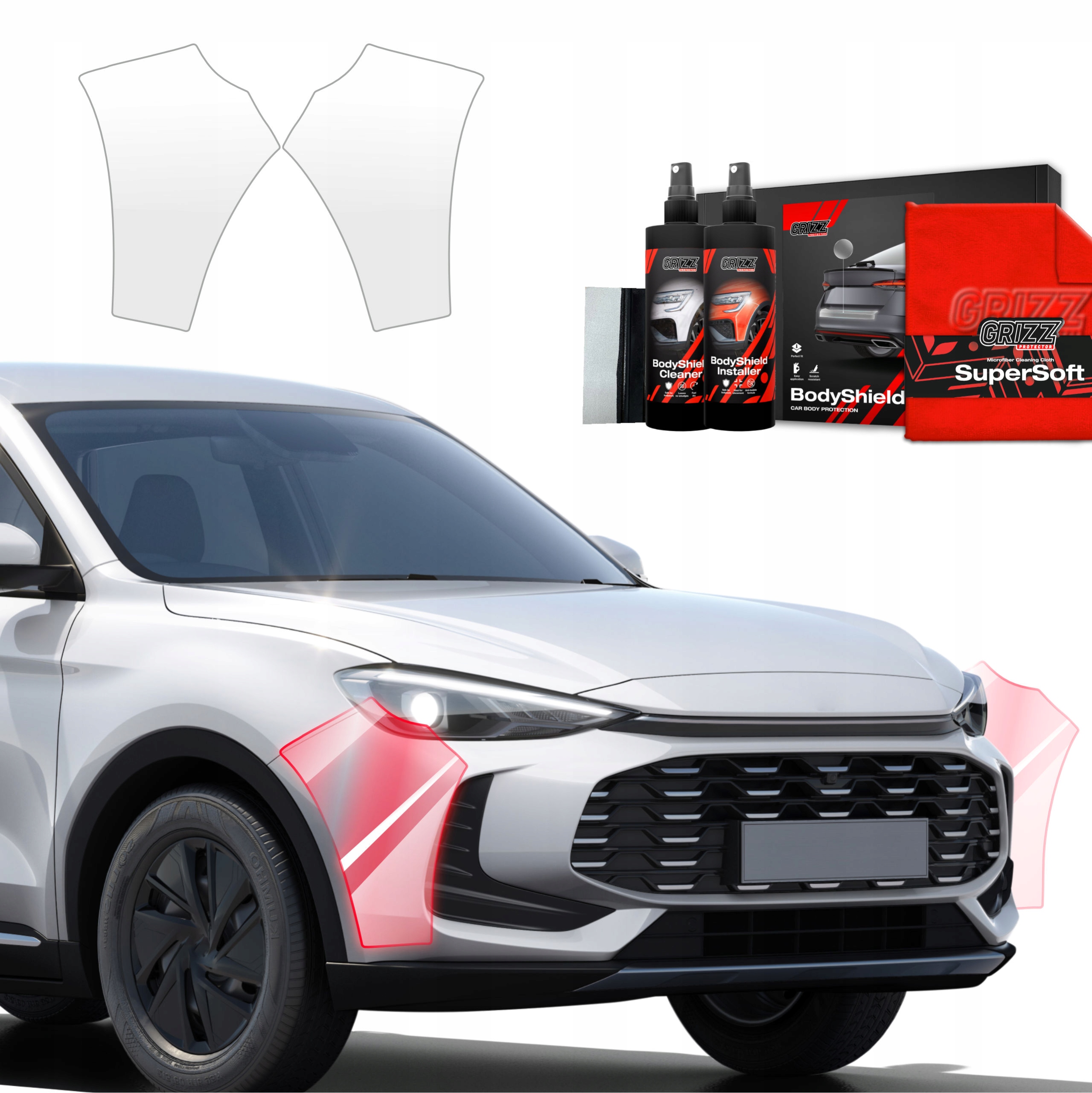 2v1 Fólie Ppf na nárazník pro Mg Zs Hybrid+ (2024-2025) Grizz