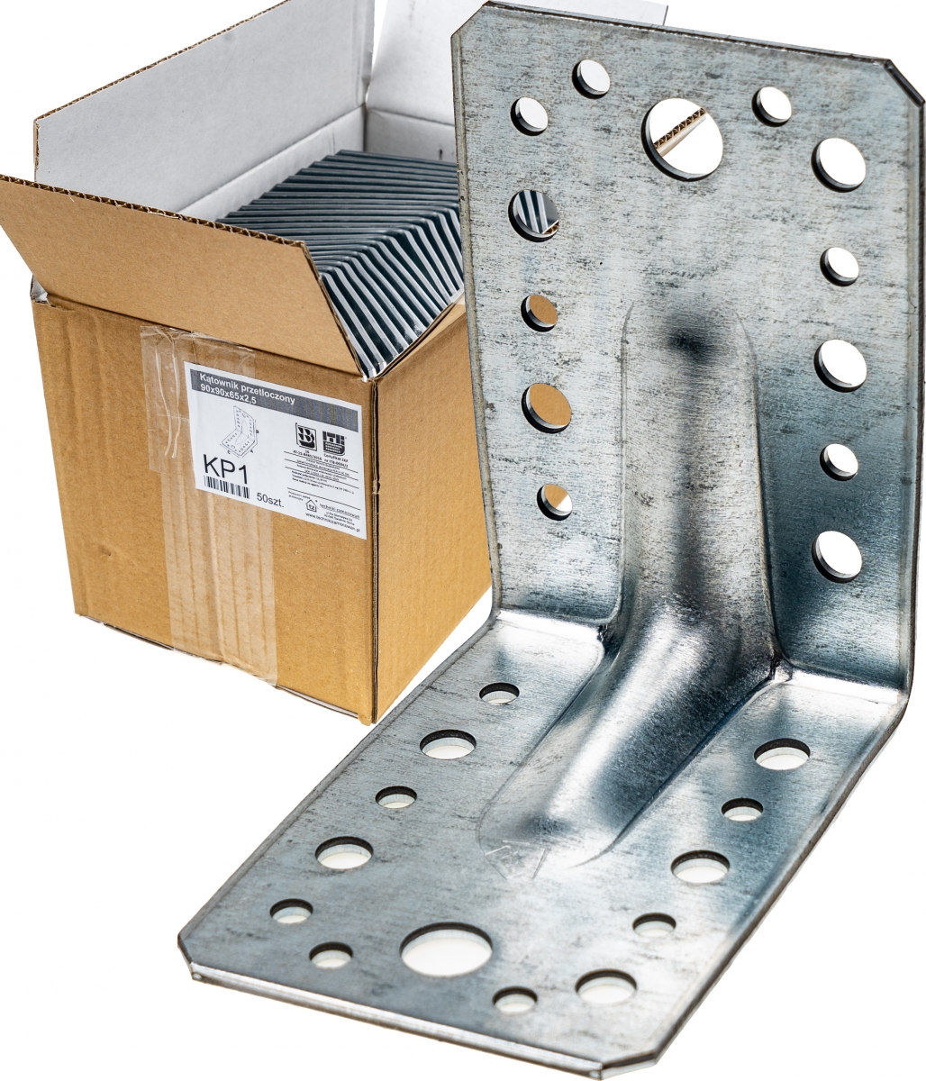 

50x Kątownik ciesielski 90x90x65 2,5mm łącznik KP1