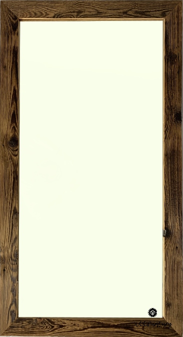 Lustro z ramą ze starego, odzyskanego drewna