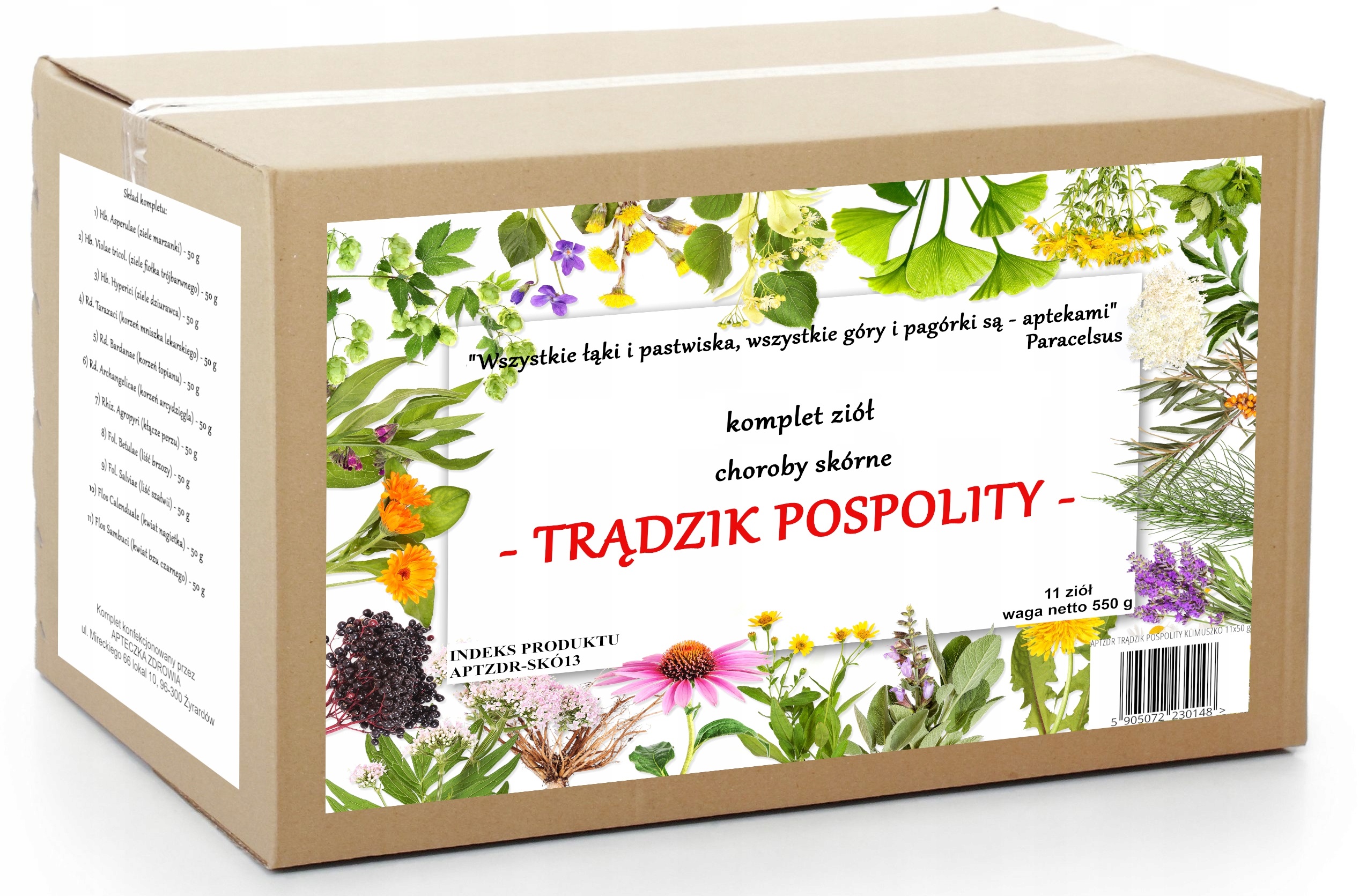 Trądzik Pospolity zioła na trądzik Młodzieńczy 550 g tradycyjna receptura