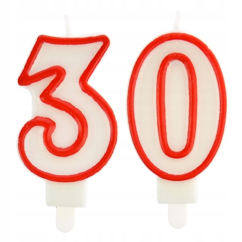 

Świeczki na 30 urodziny tort urodzinowe 30stkę