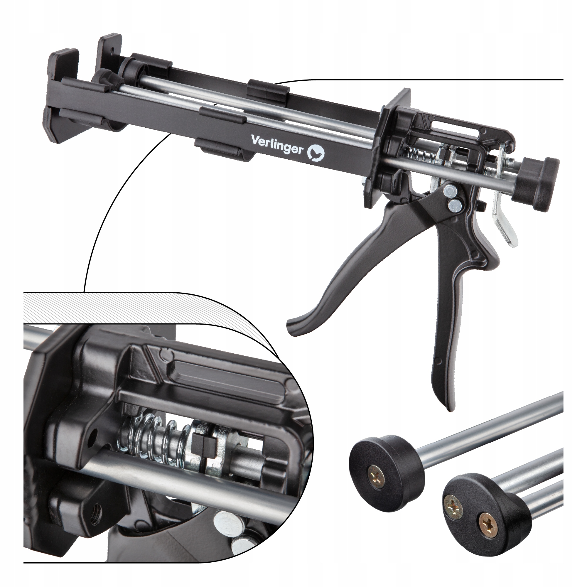 Vytlačovač epoxidových lepidel pro chemické kotvy 400 ml 1:1 Verlinger