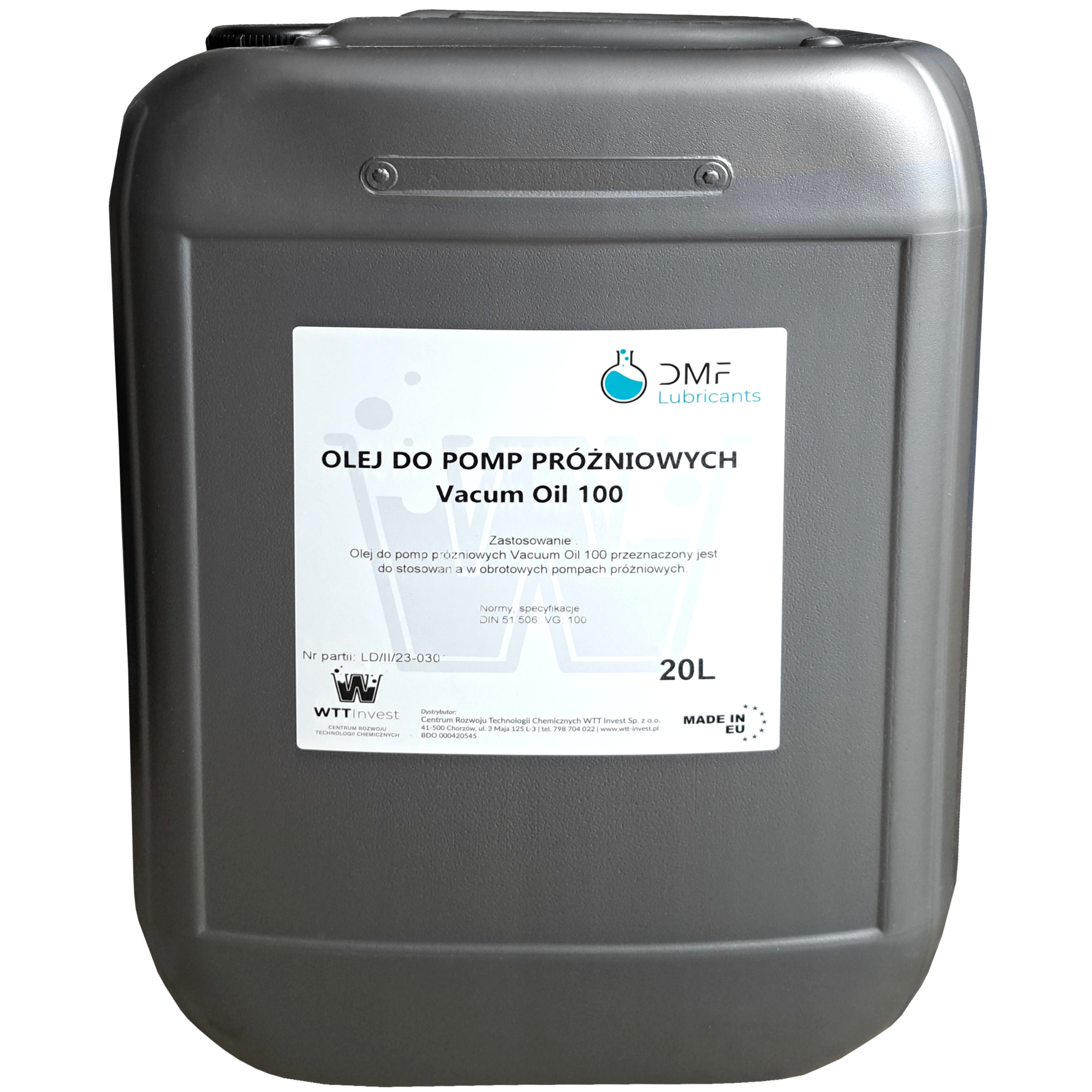 

Olej do pompy próżniowej Vg 100 20L