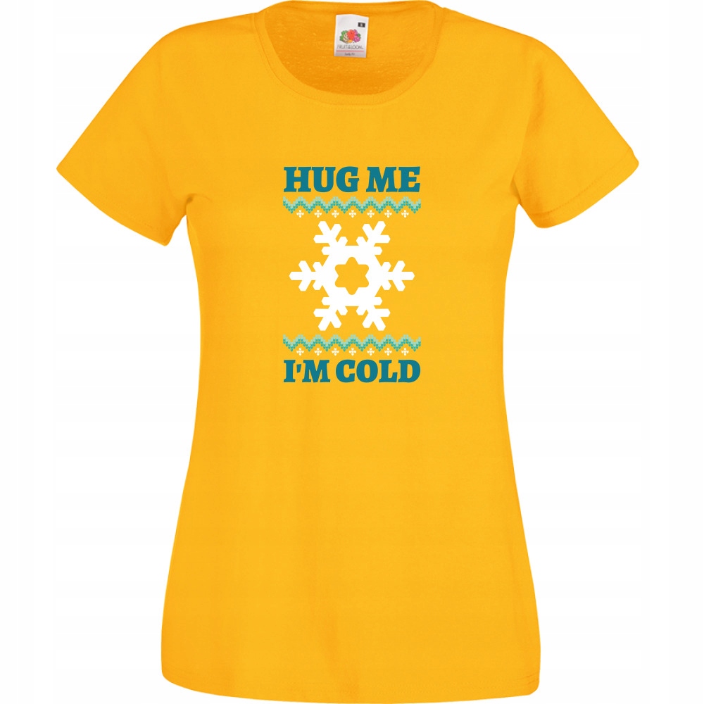 

Koszulka hug me im cold M żółta
