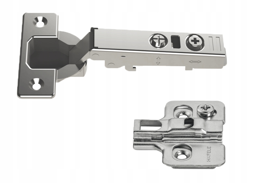 ZAWIAS PROSTY NAKŁADANY REGULACJA 3D HAFELE CICHY DOMYK - 10 KOMPLETÓW