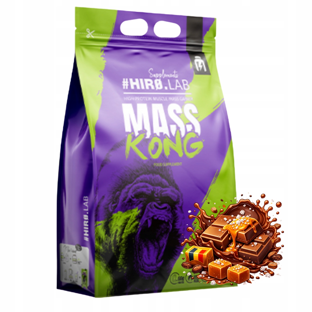 Hiro.lab Mass Kong 3000g gainer masovka příchuť belgické slané čokolády