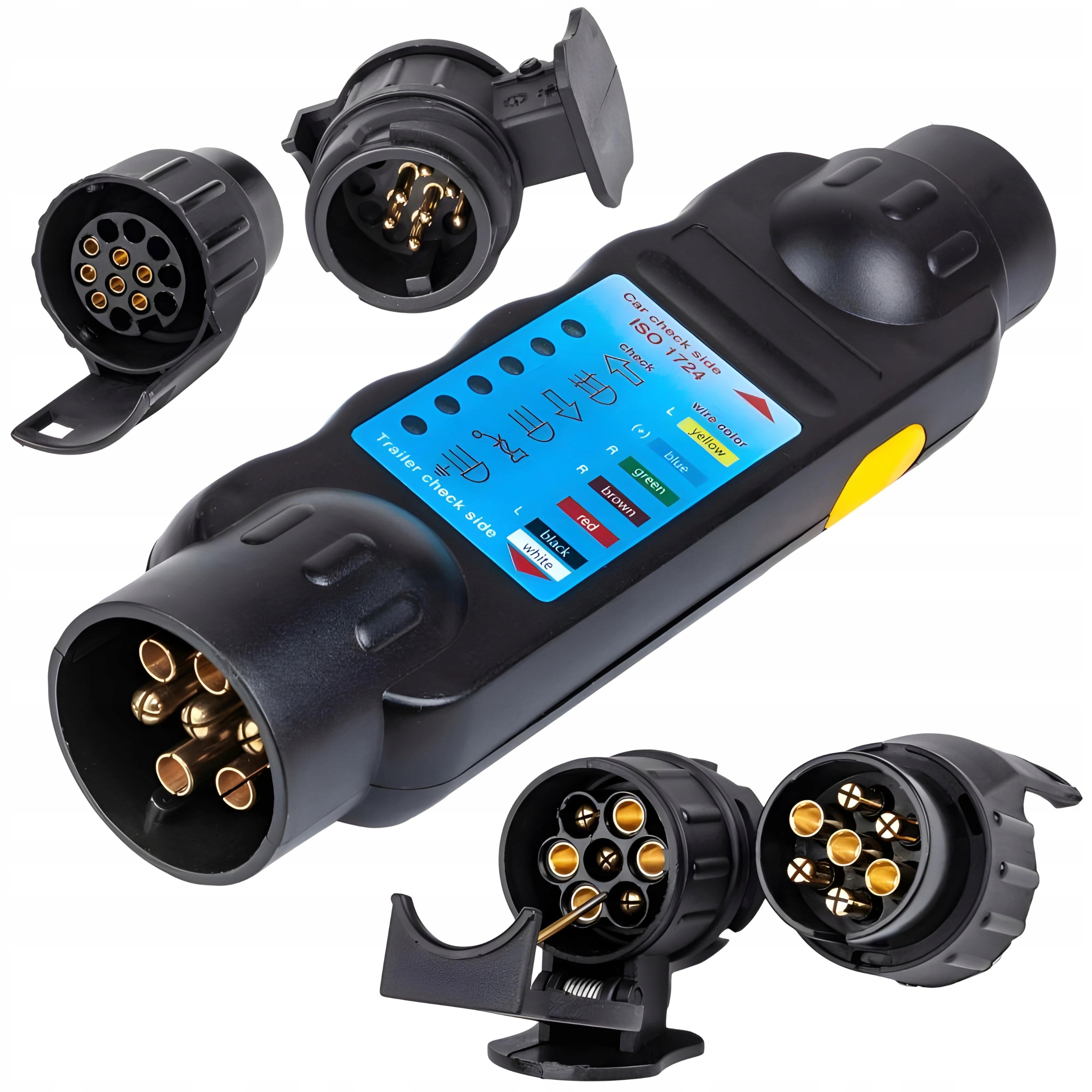 TESTER GNIAZDA WTYCZKI PRZYCZEPY HAKA + 2 ADAPTERY KD10542