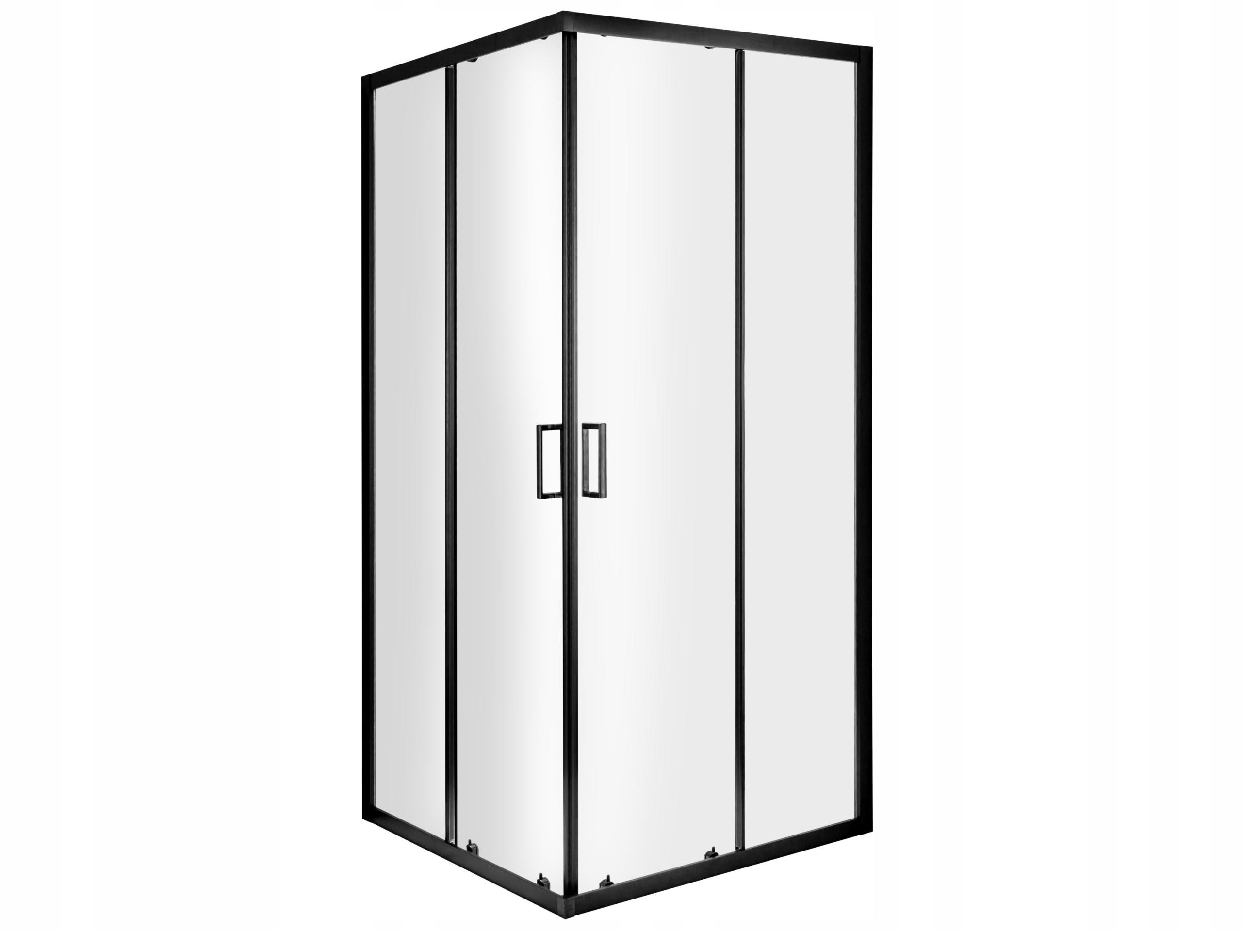 KABINA PRYSZNICOWA CZARNA NAROŻNA 80x80 ROZSUWANA Marka Essente