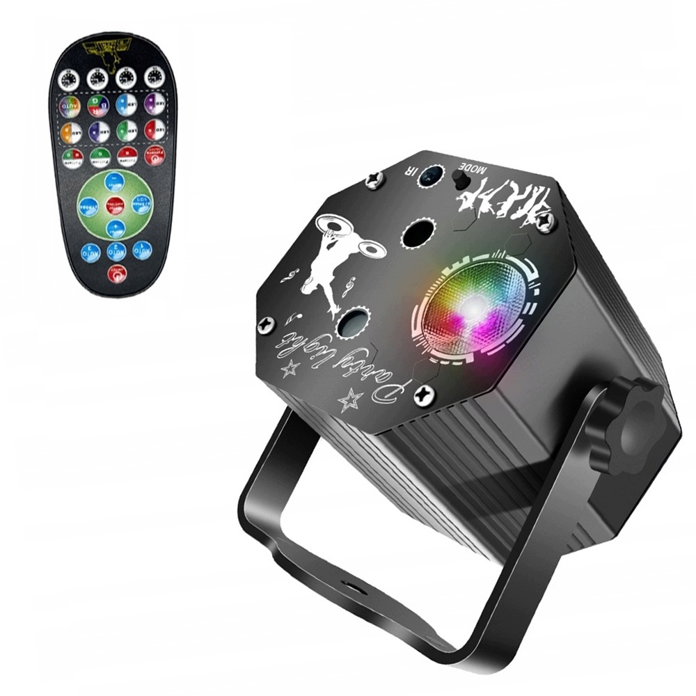 Laserový Projektor Diskotéková Lampa 3D Disco Rgb Párty Stroboskop