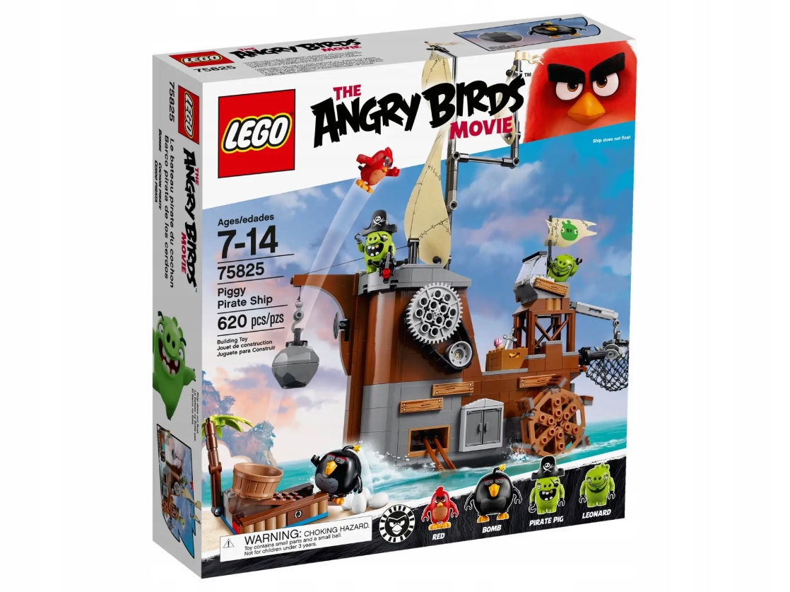 Lego Angry Birds 75825 Statek piracki świnek
