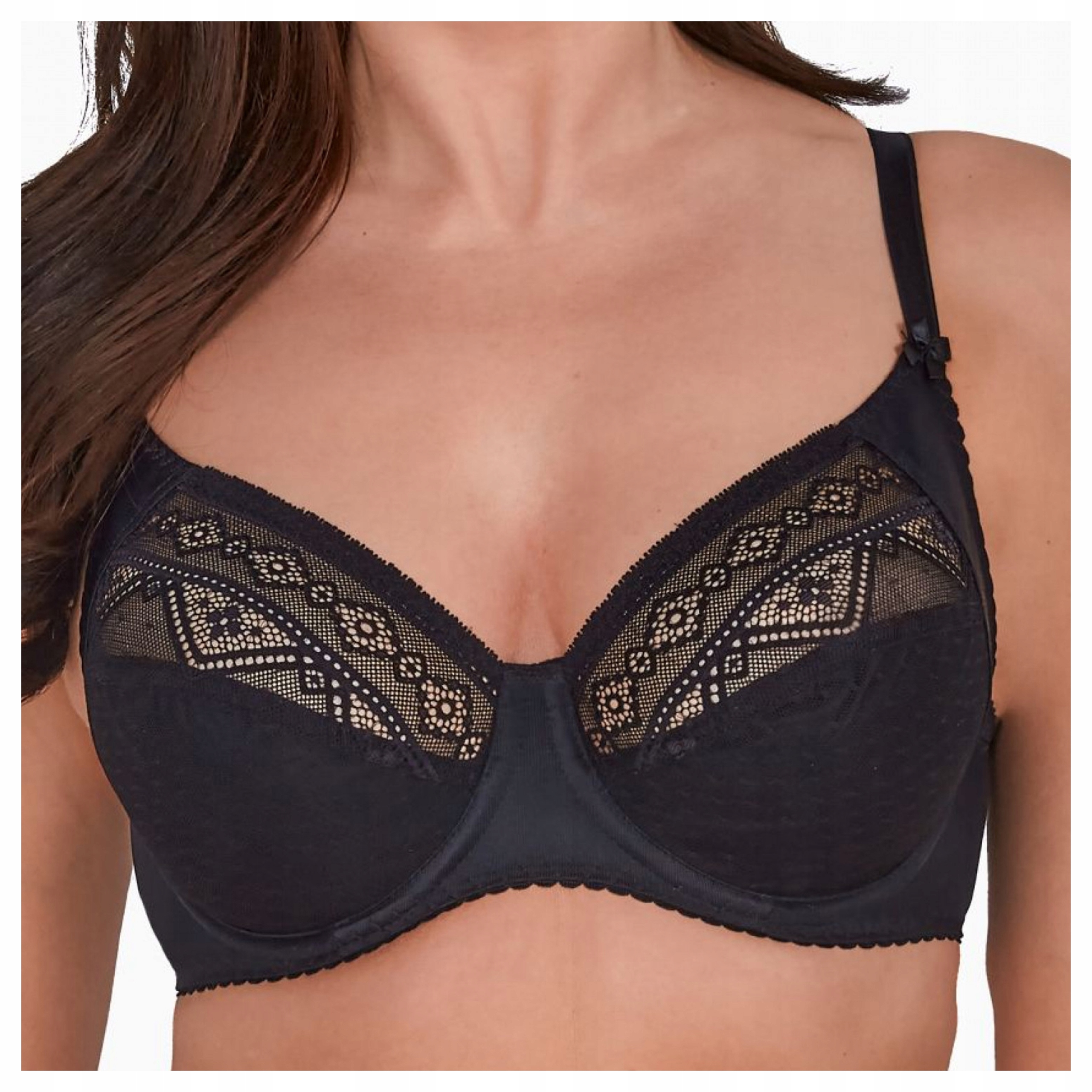 Podprsenka Měkká Soft Široká Ramínka Velký prsa Nancy 059 Černá 65H