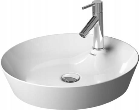 Umywalka nablatowa Duravit Cape Cod fi48cm, okrągła, z wyspą na baterię,