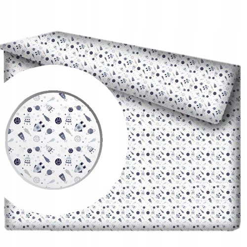 

Prześcieradło bez gumki 160x200 kosmos niebieski