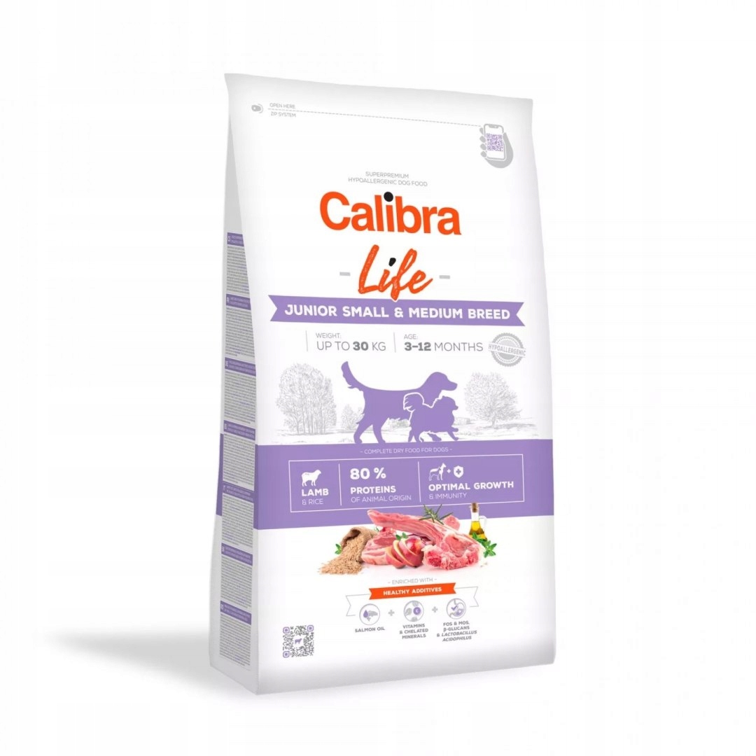 Levně Calibra Dog Life Junior jehněčí suché krmivo 12 kg pro psy