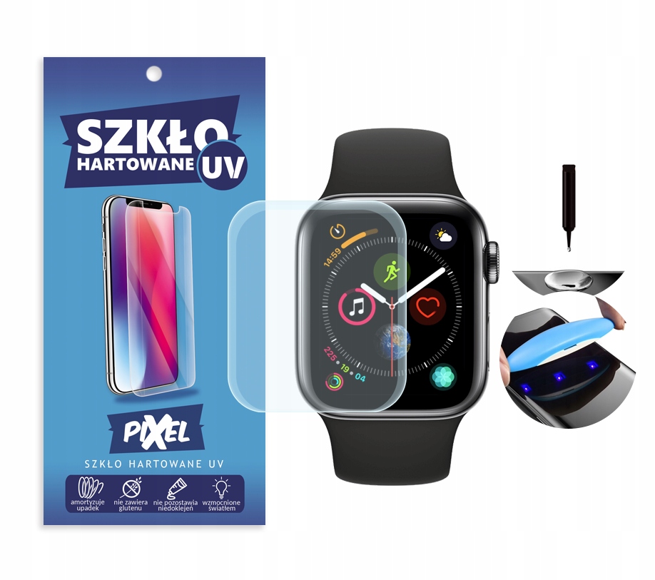 

Pełne Szkło do Apple Watch 4 / 5 Uv Liquid 5D