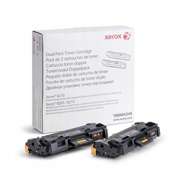 

2x toner org. Xerox 106R04348 B205 B210 106R04349