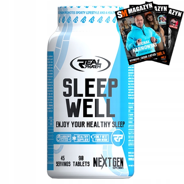 REAL PHARM SLEEP WELL 90t ZMA GABA SEN MELATONINA 13409538272 Allegro.pl