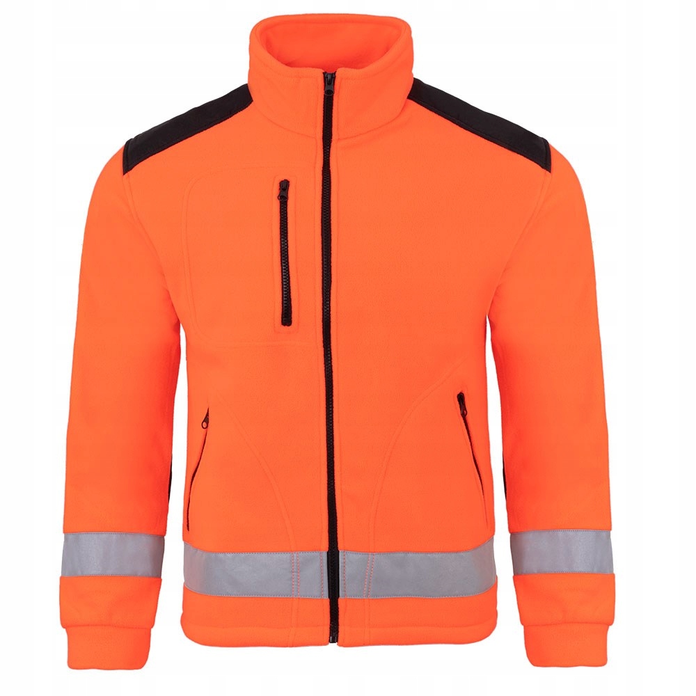 Pánská mikina přes hlavu s kapucí červená fluo černá vel. 4XL