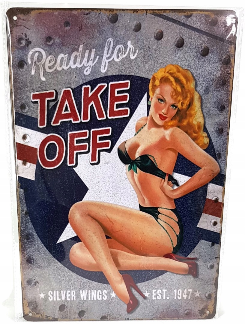 

Ready For Take Off Tabliczka Tablica Blacha Ozdobn