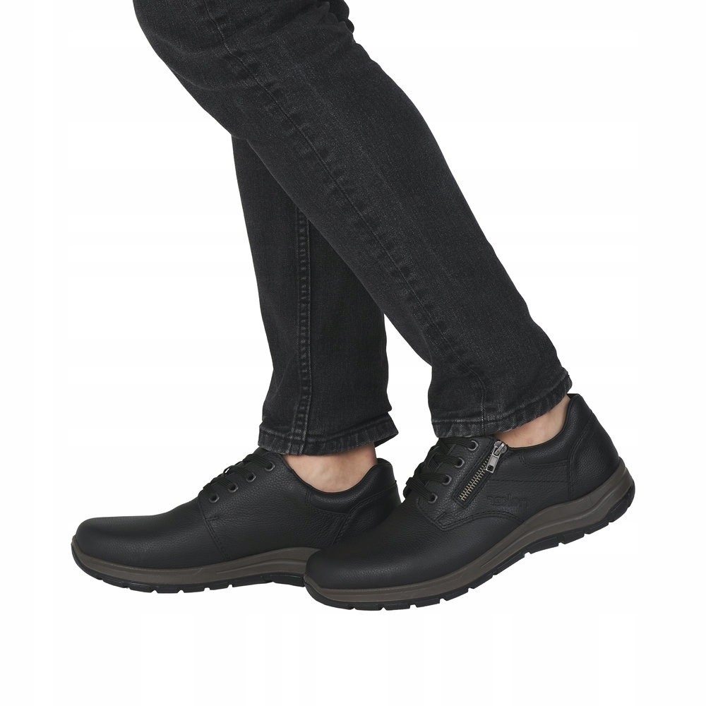 Pánské kožené polobotky Rieker, vysoké v oblasti nártu, velikost vel