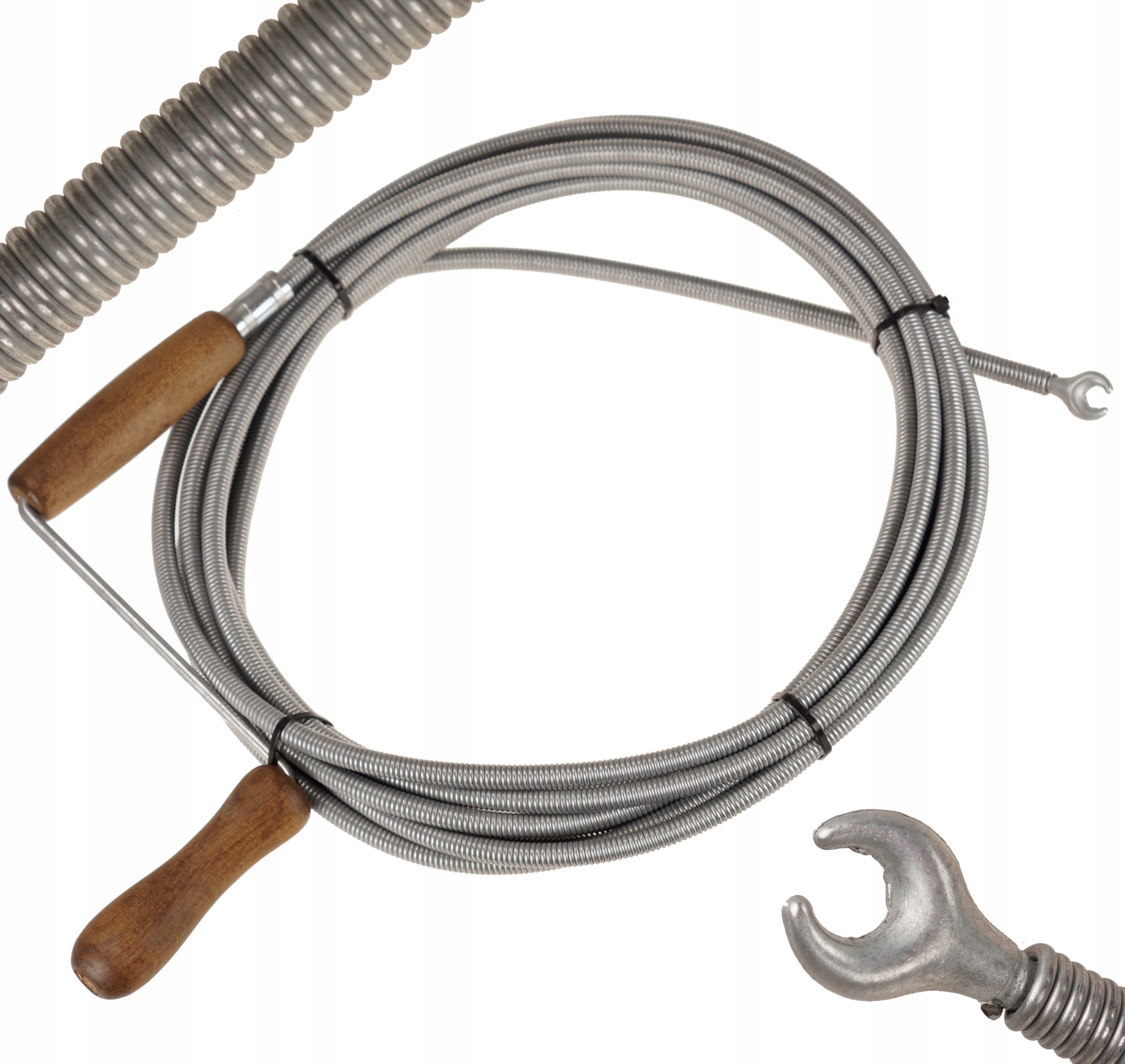 SPIRALA KANALIZACYJNA SPRĘŻYNA ŻMIJKA DO RUR FI9 X 3M OCYNKOWANA POLSKA