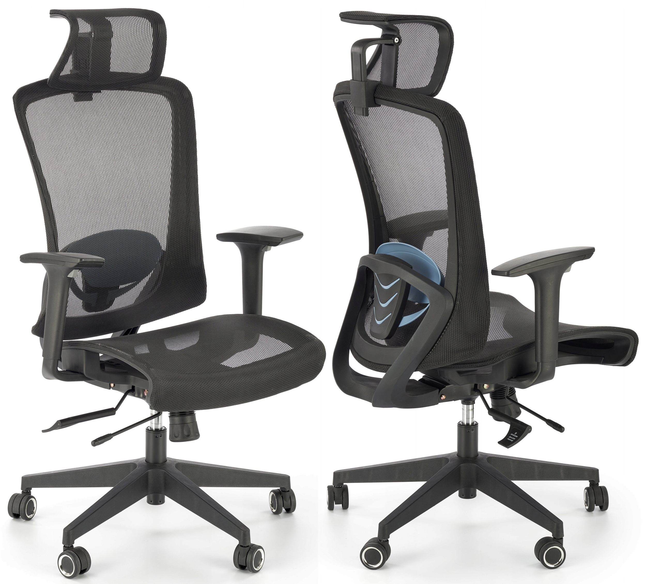 Fotel Biurowy Obrotowy Goliat Czarny Halmar