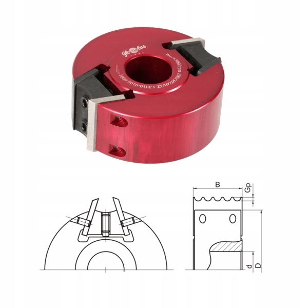Globus głowica do drewna 100x30x40 2z z ograniczni