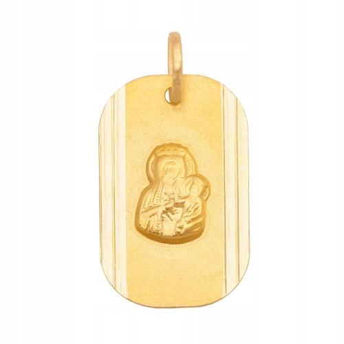 Medailon ze zlatého plechu 585, elegantní dárek pro dívku na křtiny