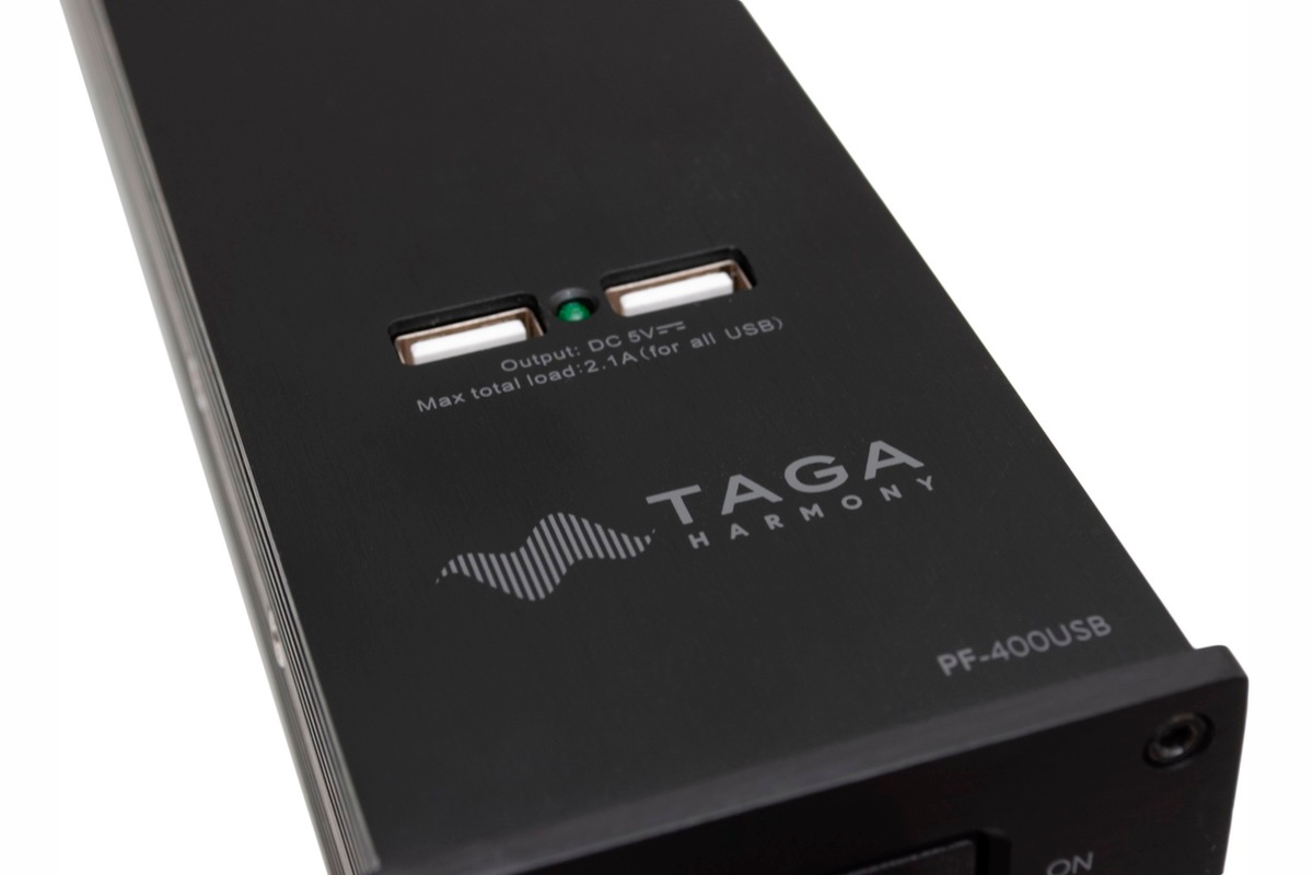 Listwa zasilająca TAGA Harmony PF-400USB czarna Kod producenta PF-400USB-BL