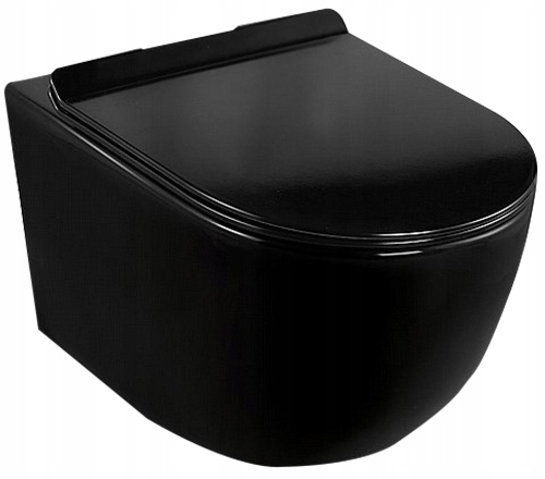 Misa Wc Čierna Závesná Rimless Toaleta Wc Loyd Slim Calani