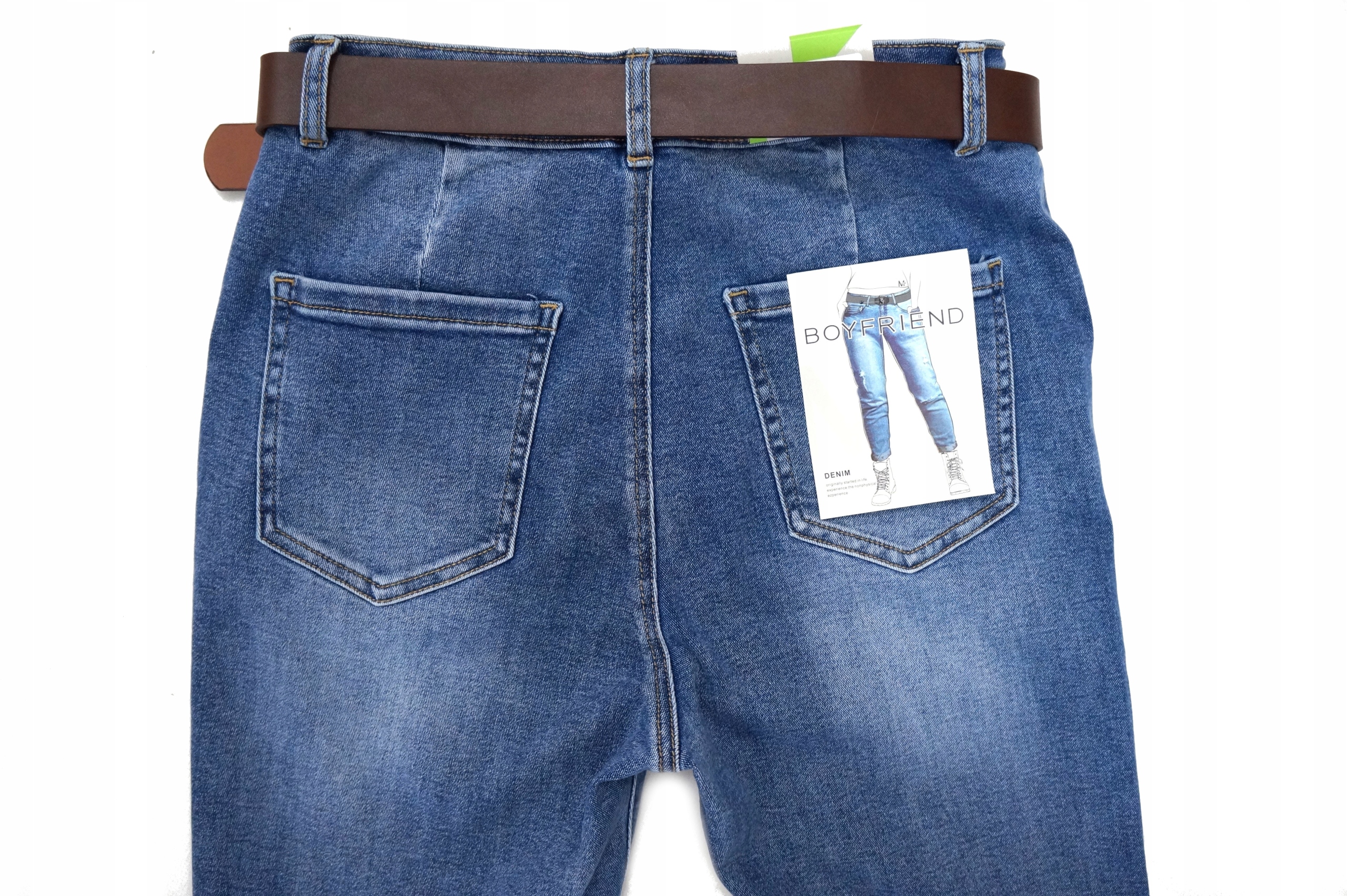 M.SARA SPODNIE JEANSOWE MOM FIT LUŹNIEJSZE NOGAWKI MODNE WYSOKI STAN Stan (wysokość w pasie) wysoki