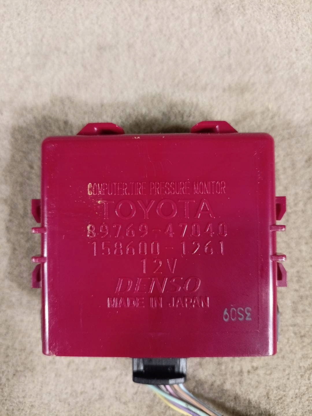 modulo pressione pneumatici, gomme Toyota Prius positivo 2015 89769-47040
