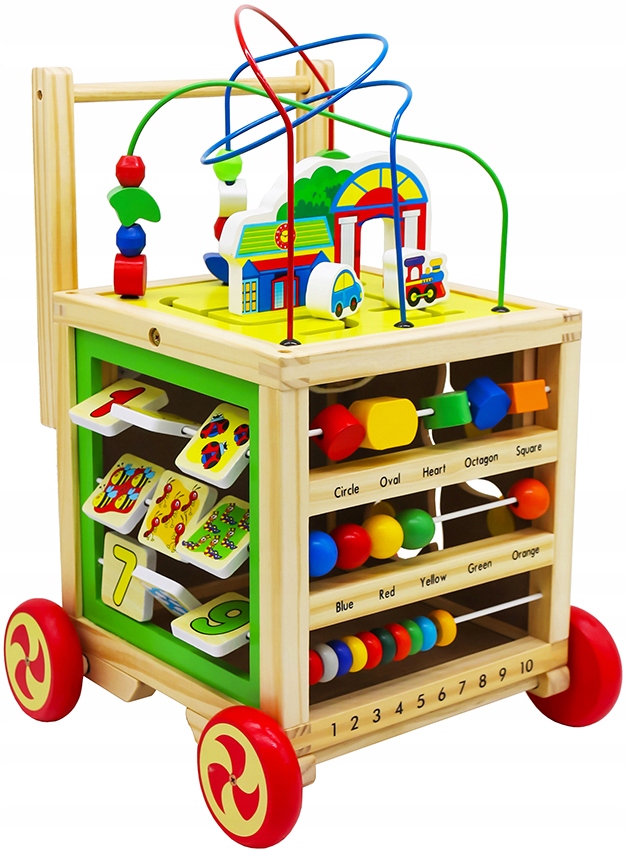 DREWNIANY JEŹDZIK PCHACZ CHODZIK EDUKACYJNY INTERAKTYWNY KOSTKA Rodzaj Pchacz