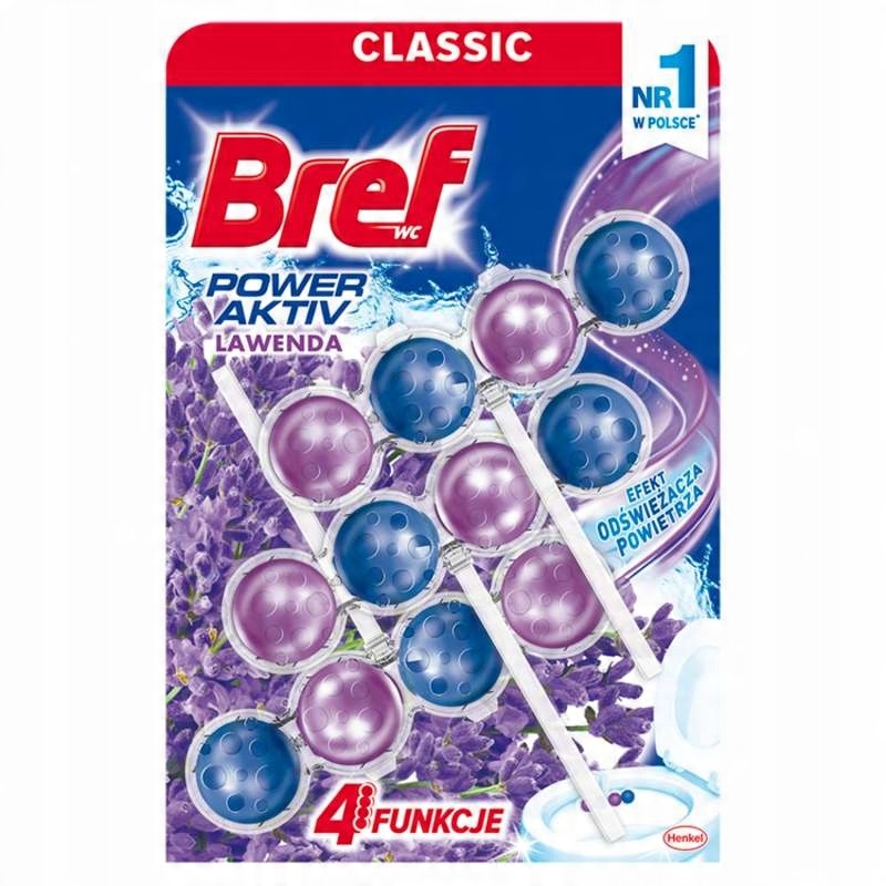 

Bref Wc Power Aktiv zawieszka do wc lawenda 3x50 g