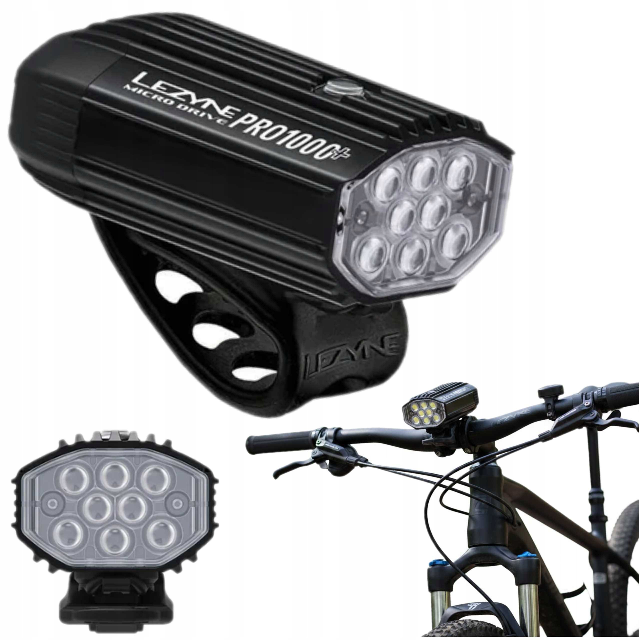 Přední světlo na kolo Lezyne Micro Drive Pro 1000+ Lumen Usb IPX7 Černá