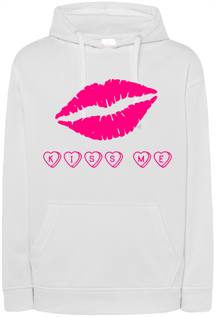 Valentýnská Mikina s potiskem Kiss Me r.XXL
