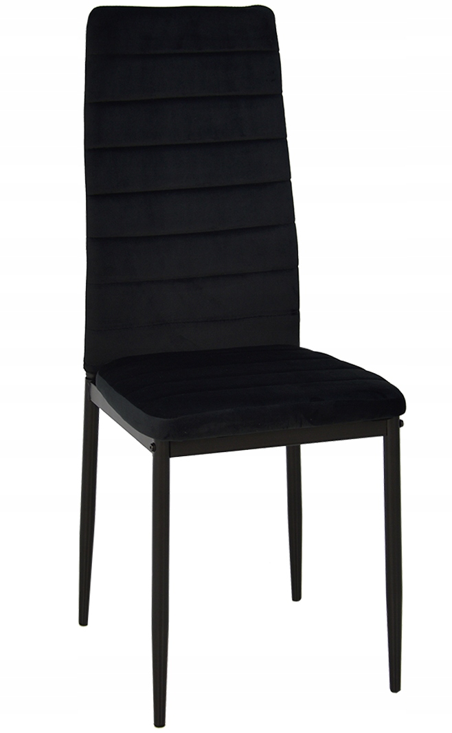 Rozkładany stół 80x140/180 blat DĄB ARTISAN i 4 CZARNE krzeseł WELUROWE Liczba krzeseł w zestawie 4