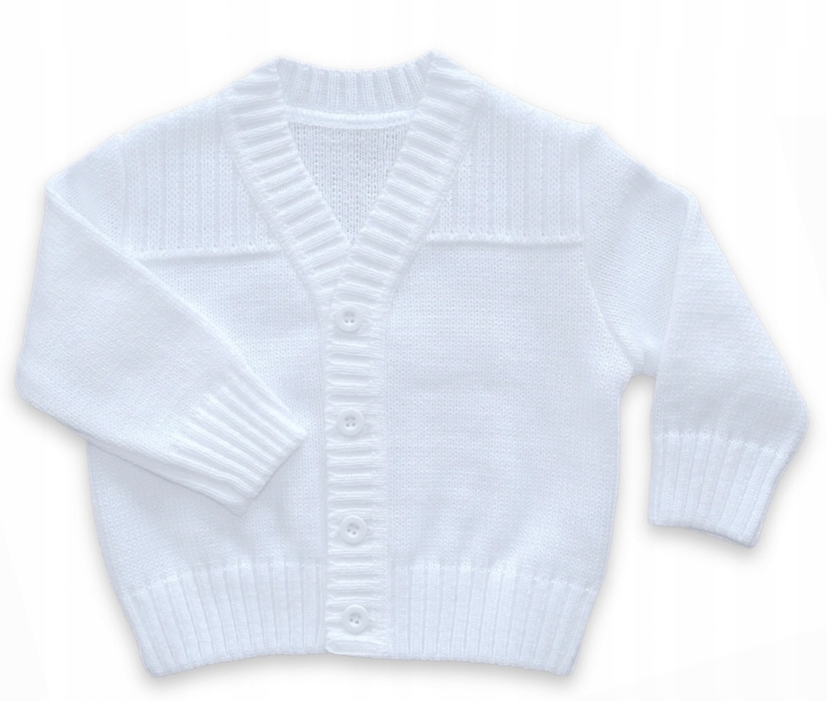 74 BIAŁY WIZYTOWY SWETEREK chłopięcy CHRZEST