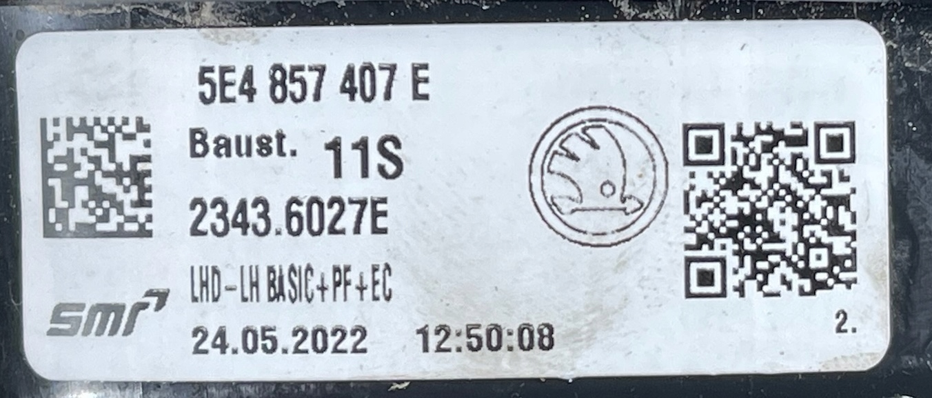 SKODA OCTAVIA IV mirror exterior left 10 PIN 5E4857407E