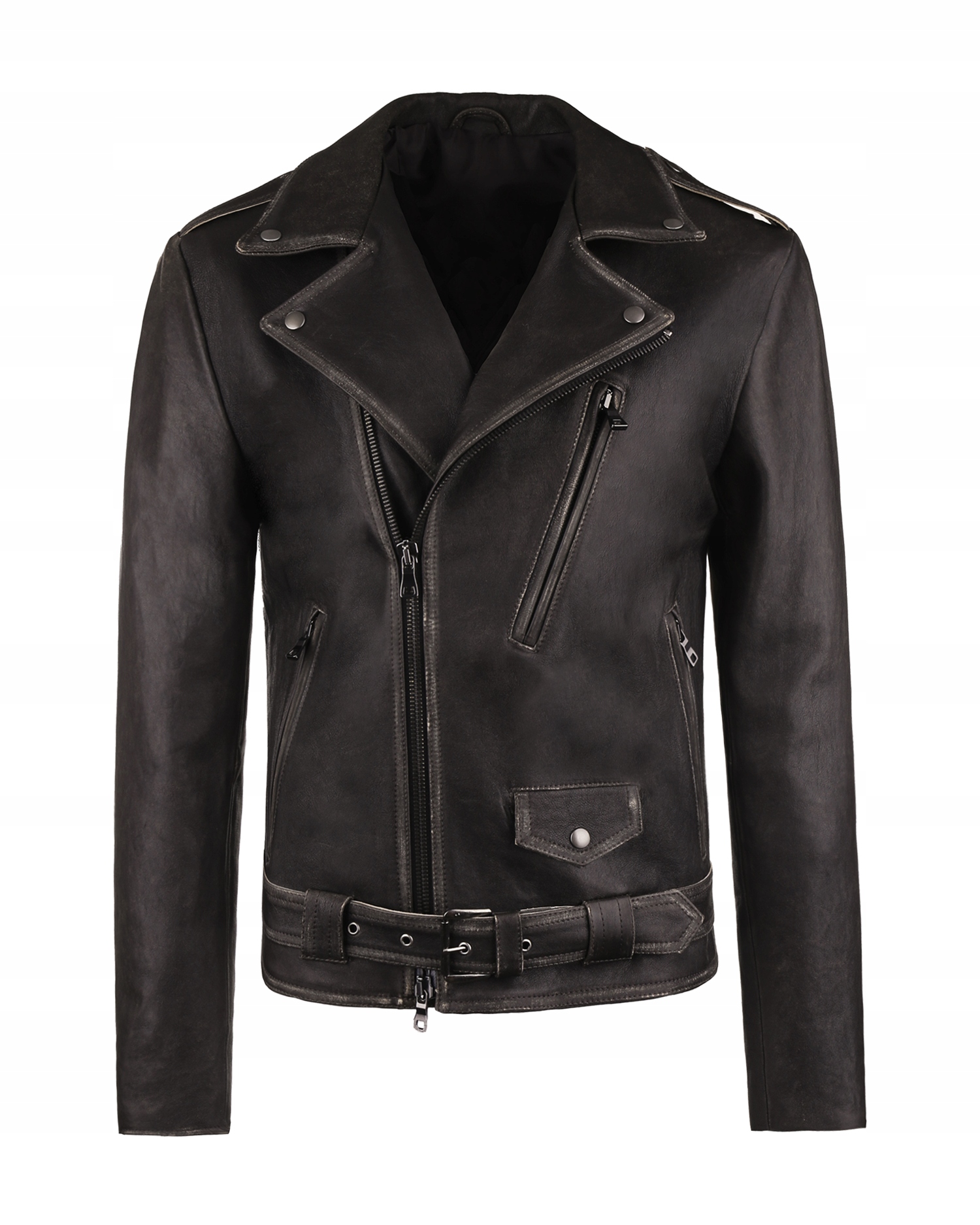 Tomskór Pánská Kožená Ramoneska S Páskem Axel Vintage L