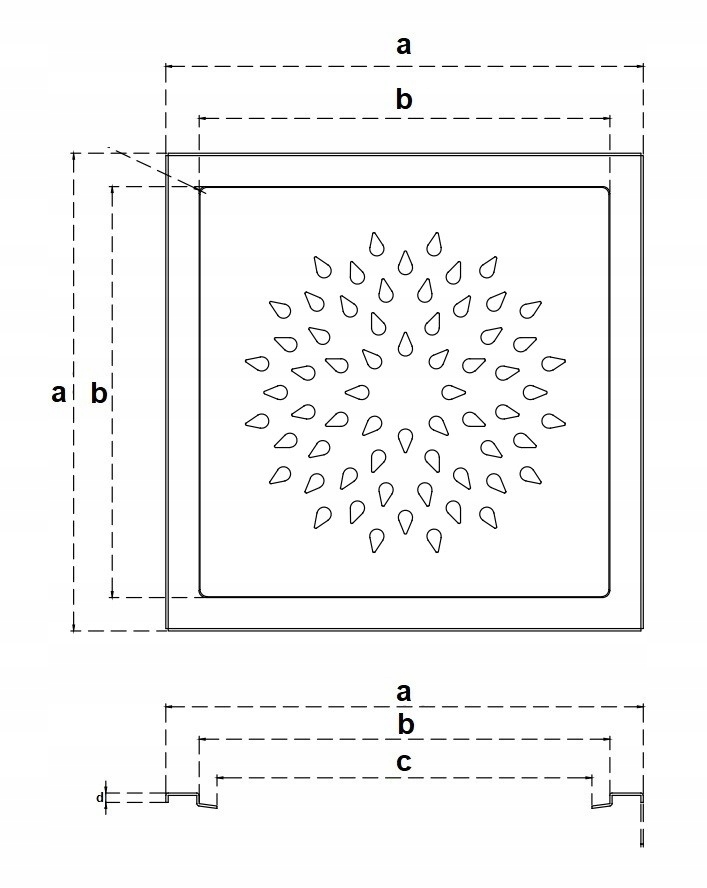 KRATKA ŚCIEKOWA CZARNA LONDON LUX 200MM TEBO Stan opakowania oryginalne
