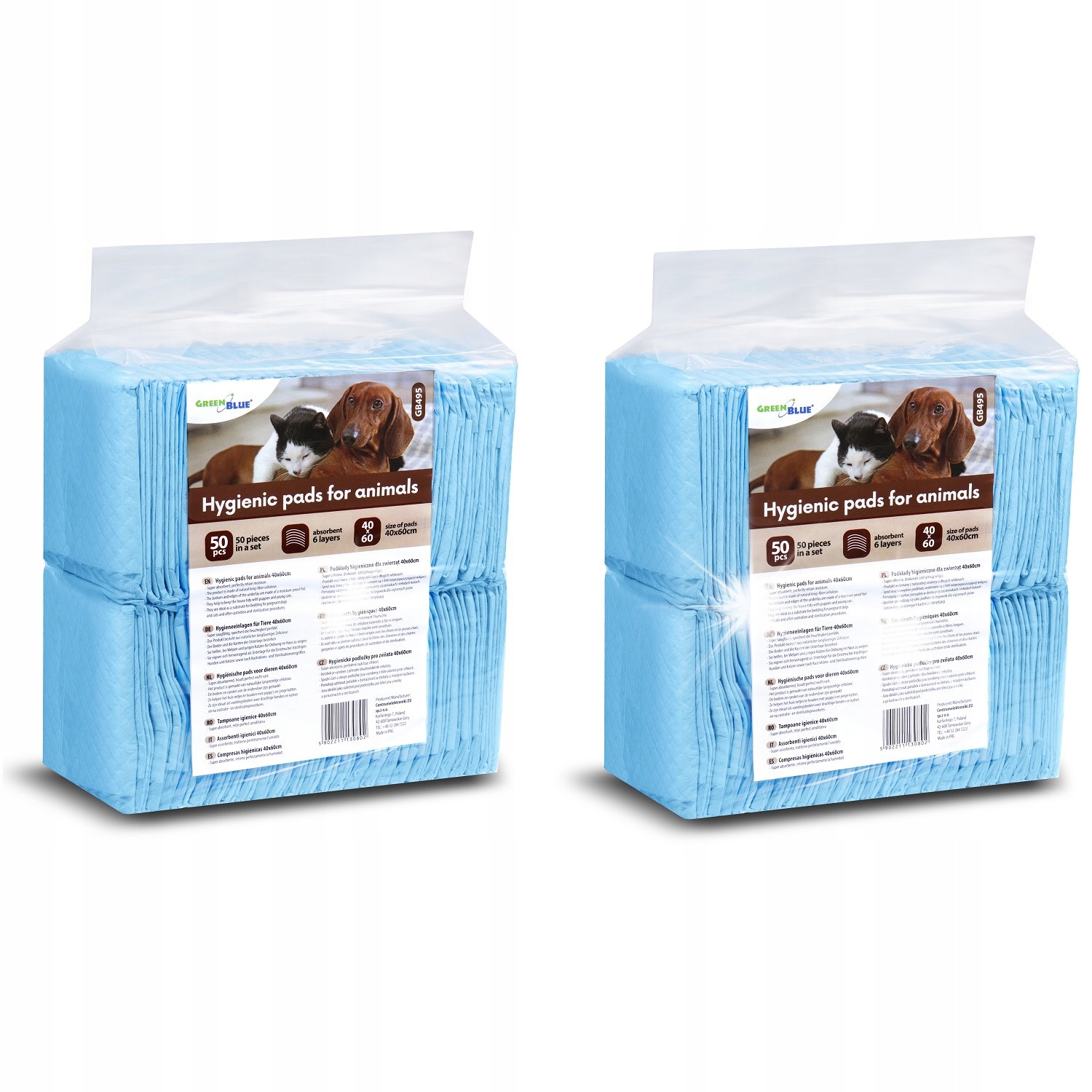 Podložky Pro Psy Hygienické Absorpční Pro Výuku 40x60 cm 100 Ks