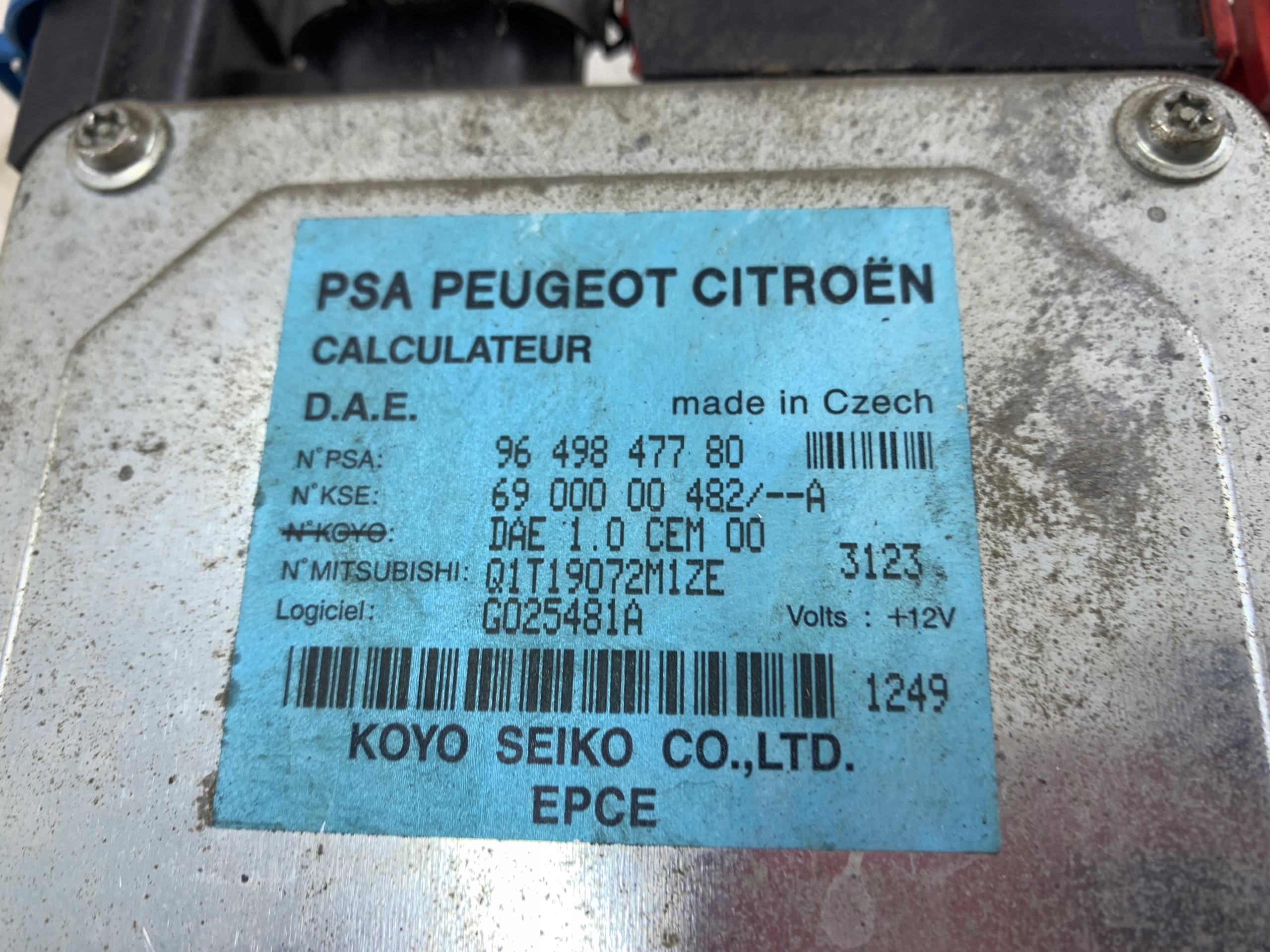 CITROEN C3 e modulo SERVOSTERZO 9649847780