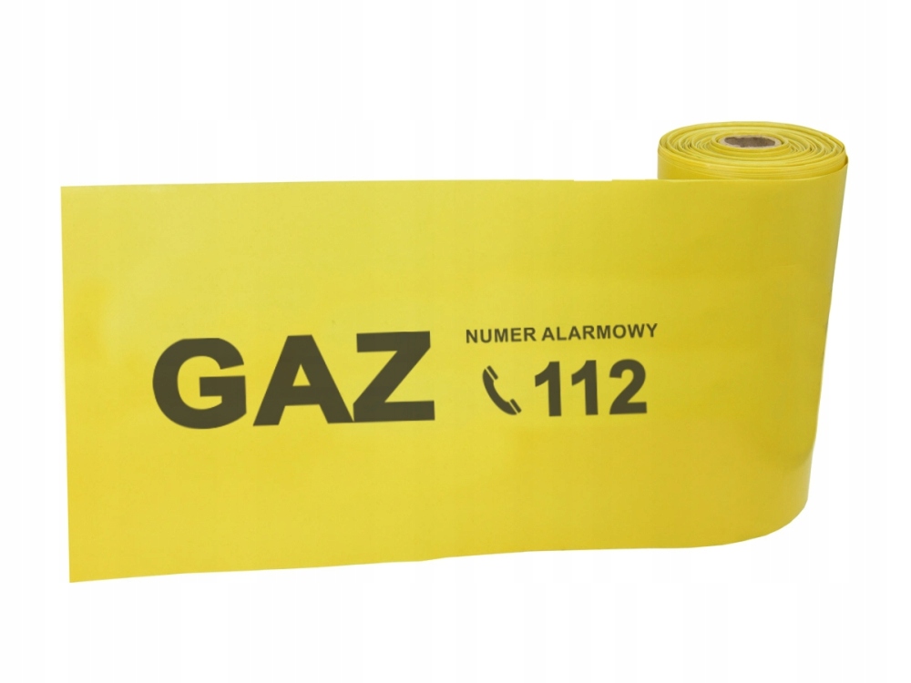 

Taśma ostrzegawcza Gaz lokalizacyjna Rolka 150 Mb