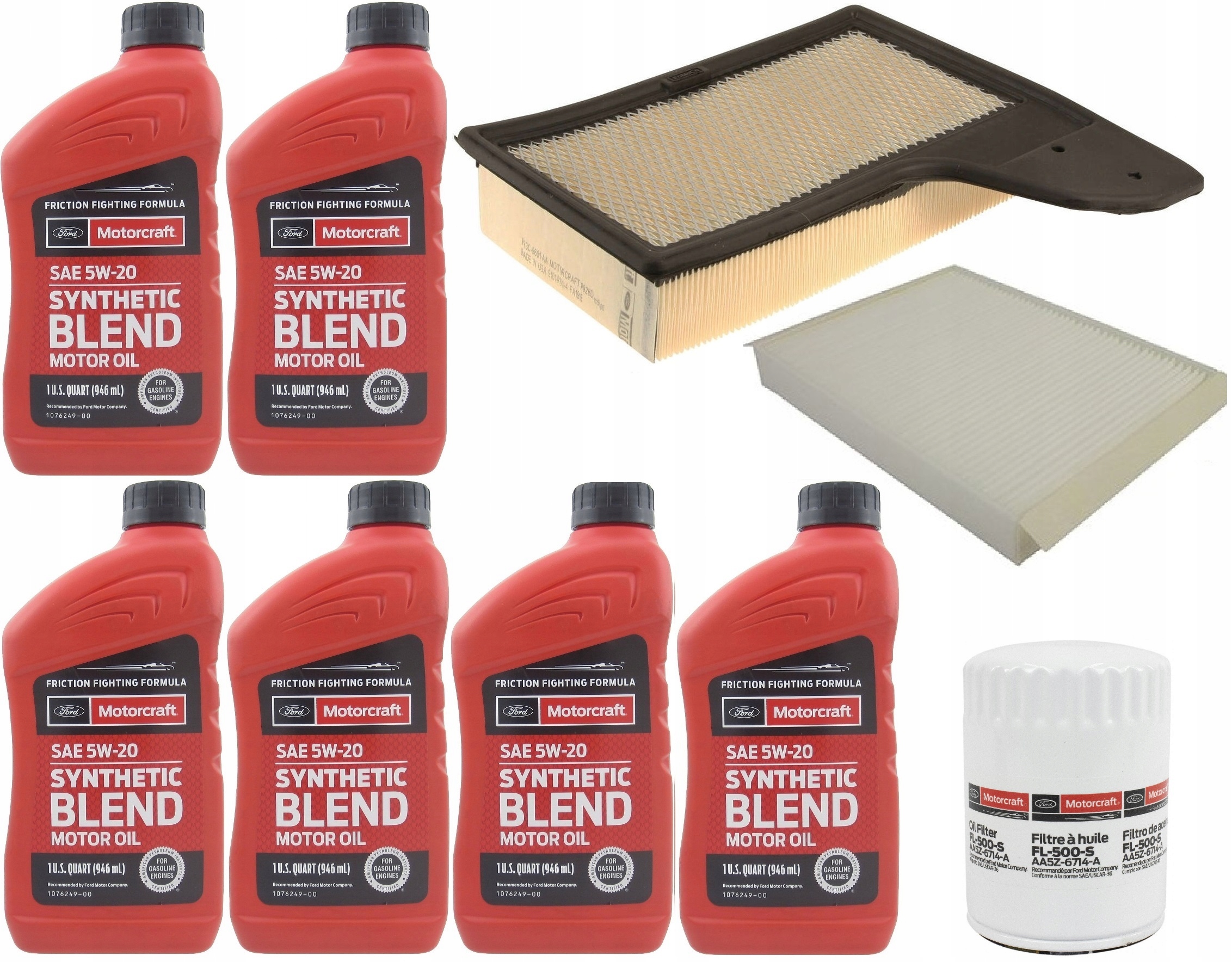 MOTORCRAFT 5W20 5,7L + FILTRY MUSTANG 3,7 15-2017